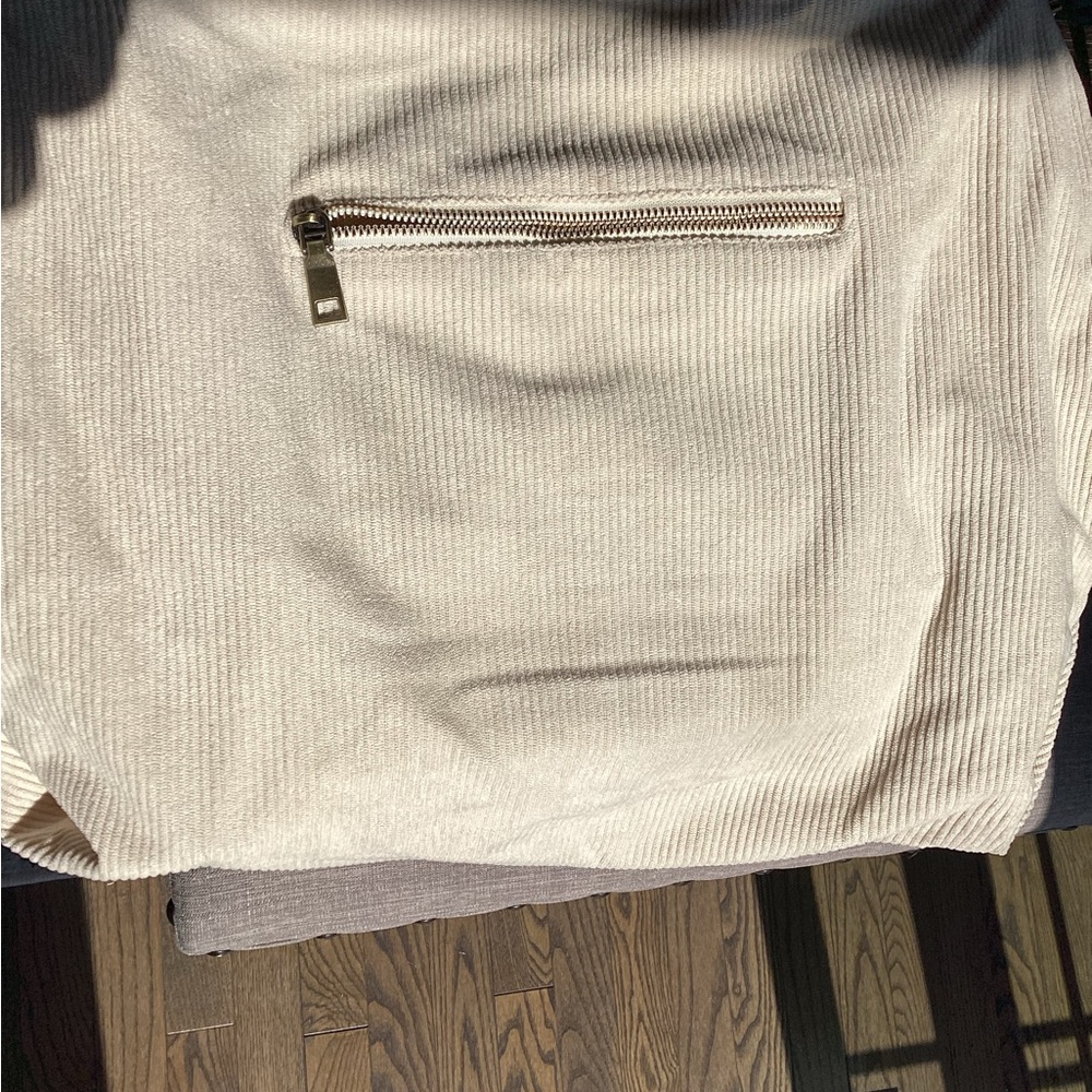 Corduroy cross body hobo large tote bag